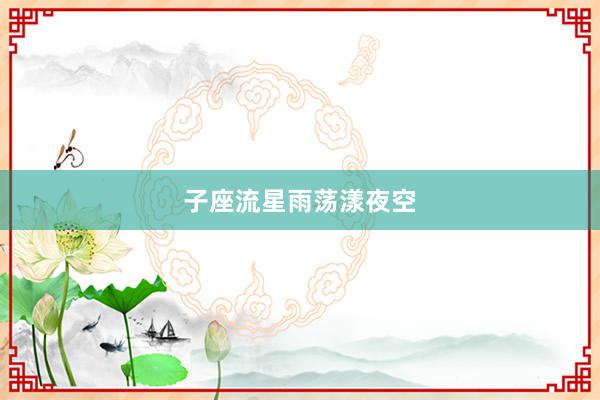 子座流星雨荡漾夜空
